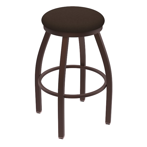 36" Swivel X-Tall Bar Stool, Bronze Finish, Rein Coffee Seat